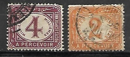 EGYPTE    -   TAXE  -    1889 .  Y&T N° 16  -  18 Oblitérés.  Cote 77 € - Oficiales