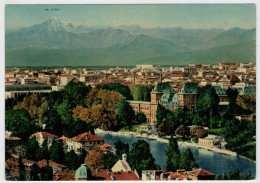 TORINO    CASTELLO   DEL  VALENTINO   IL  MONVISO                  (SCRITTA ) - Castello Del Valentino