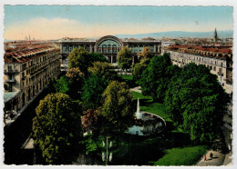 TORINO    STAZIONE  DI  PORTA  NUOVA  E  GIARDINI               (VIAGGIATA ) - Stazione Porta Nuova