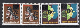 New Zealand 1977 Buttefly Coil Stamps Pair Join Set HM (SG 1143-1144) - Unused Stamps