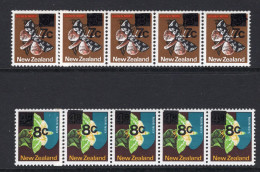 New Zealand 1977 Buttefly Coil Stamps Strip Join Set MNH (SG 1143-1144) - Ongebruikt