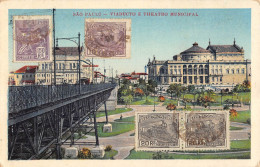 CPA BRESIL SAO PAULO VIADUCTO E THEATRO MUNICIPAL - Autres