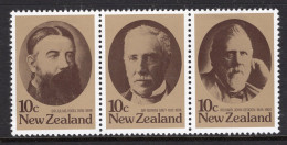 New Zealand 1979 Statesmen Set HM (SG 1185-1187) - Unused Stamps