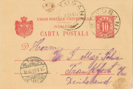 50387. Entero Postal BOTOSANI (Rumania)  1903 To Germany - Postal Stationery