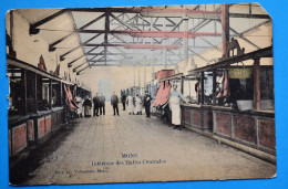 Mons 1909: Intérieur Des Halles Centrales Animée Et En Couleurs - Mons