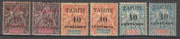 TAHITI - 1903 -  YVERT N° 31/33 + 31A/33A * MLH LES 2 TYPES De SURCHARGE  ! - COTE = 86 EUR. - Ungebraucht