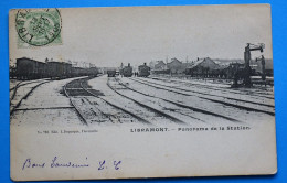 Libramont 1905: Panorama Intérieur De La Gare Sous La Neige Avec Trains - Libramont-Chevigny