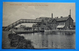 Saint-Ghislain: La Passerelle Et Le Pont Du Canal Animée - Saint-Ghislain