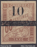 SENEGAL : TAXE SURCHARGE 10 SUR 60c BRUN N° 2 NEUF SANS GOMME - TB MARGES - Postage Due