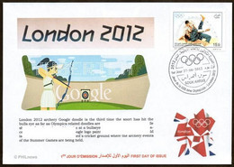ALGERIJE - FDC - Olympic Games London 2012 - Archery - Bogenschießen - Tiro Con Arco - Boogschieten - Tir à L'Arc - Tiro Con L'Arco