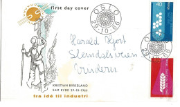 Norway 1966 100th Birthday Of Kristian Birkeland And Sam Eyde. Mi 549-550  FDC - Storia Postale