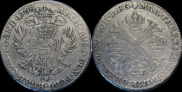 Austrian Netherlands Maria-Theresia 1/2 Kroon (couronne) 1760 - 1714-1794 Österreichische Niederlande