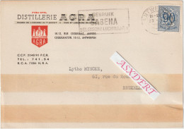 Distillerie " AGRA " Antwerpen Wijnen En Likeuren 1952 - 1950 - ...