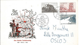Norway 1968 Centenary Of The Tourist Association MI  561 - 563 FDC - Brieven En Documenten