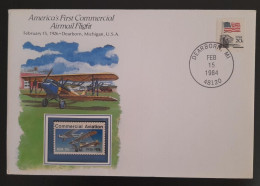 SL) 1984 USA, FIRST COMMERCIAL AIR MAIL FLIGHT FROM THE UNITED STATES. FEBRUARY 15, 1926 DEARBORN, MICHIGAN, USA FDC. - Andere & Zonder Classificatie