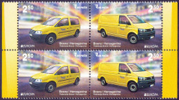 BOSNIA & H.  SARAJEVO - EUROPA CEPT - MAIL CARS RENO  SET - **MNH - 2013 - 2015