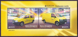 BOSNIA & H.  SARAJEVO - EUROPA CEPT - MAIL CARS RENO  MS - **MNH - 2013 - 2015