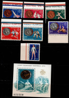 ROMANIA 1976 MONTREAL OLYMPIC GAMES MEDALIST MI No 3372-8+BLOCK 137 MNH VF!! - Unused Stamps
