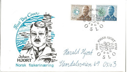 Norway 1969 Johan Hjort's 100th Birthday.  Zoologist And Oceanographer Mi  585 - 586 FDC - Storia Postale