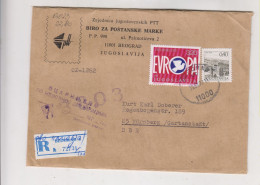 YUGOSLAVIA BEOGRAD  1977 Nice  Registered Cover To Germany - Storia Postale