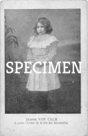Jeanne Van Calck - La Petite Victime De La Rue Des Hirondelles - Bruxelles - Personnages Célèbres