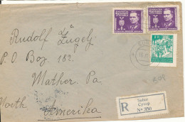 Turkey Registered Cover Sent To USA 15-11-1945 (a Tear At The Top Of The Cover) - Storia Postale