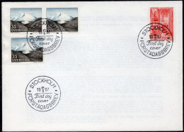 Sweden 1967 - Mountain Scenery And Uppsala Cathedral - Cover - Brieven En Documenten