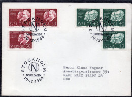 Sweden 1967 - Nobel Prizewinners 1906 - Cover - Lettres & Documents