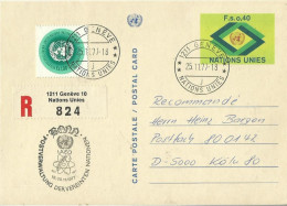 UNO GENFR GS 1977 - Storia Postale