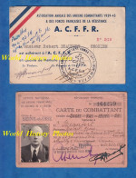 2 Cartes D'un Ancien Combattant - ENGHIEN Les BAINS - Robert Jean BEAUFORT Né En 1902 - A.C.F.F.R. WW2 Résistant - Documents