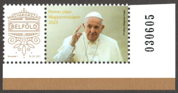 Pope Francis Visit HUNGARY 2023 - Personalized Stamp 2017 VIGNETTE LABEL MNH - Numbered Corner - Ongebruikt