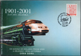 Yugoslavia 2001 - 100th Anniversary Of The Railway In Montenegro - Cover - Cartas & Documentos