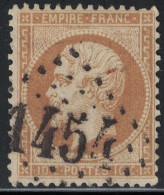 EMPIRE - No 21 - OBLITERATION GC1454 - EURE - EVREUX - COTE TIMBRE SEUL 10€. - 1862 Napoléon III.