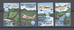 Dominique :  Yv  834-37  **  OACI  ,  Avion - Dominica (1978-...)