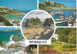 SCENES FROM NEWQUAY, CORNWALL, ENGLAND. USED POSTCARD   Ke1 - Newquay