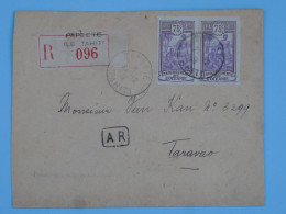 C ETAB. OCEANIE  BELLE LETTRE  1938 TAHITI PAPEETE POUR  BUREAU  RARE TARAVAO +PAIRE DE N°34 +AFF. PLAISANT+++ - Brieven En Documenten