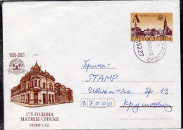 Yugoslavia 2001 - Matica Srpska - Novi Sad - Cover - Storia Postale