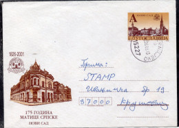 Yugoslavia 2001 - Matica Srpska - Novi Sad - Cover - Lettres & Documents
