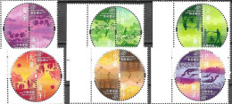 HONG KONG, 2023, MNH,SOLAR TERMS, SUMMER, AGRICULTURE, DRAGON BOATS, FRUIT, 12v, TETE-BECHE - Agriculture