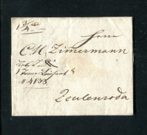 "ALTDEUTSCHLAND" 1830, Botenbrief Nach Zeulenroda (13566) - [1] Prephilately