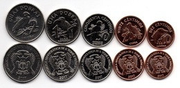 S. Tome E Principe - Set 5 Coins 10 20 50 Centavos 1 2 Dobras 2017 UNC Lemberg-Zp - Sao Tome And Principe