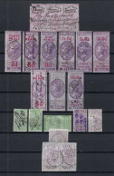 GRANDE BRETAGNE Fiscaux Ca.1850-80:  Lot D' Oblitérés - Revenue Stamps