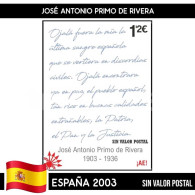 D0268# España 2003. Sello José Antonio Primo De Rivera (MNH) CO#FE-2003-7/1 - Andere & Zonder Classificatie