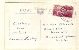 Irlande (1949) - CP Pour Les Etats-Unis - - Airmail