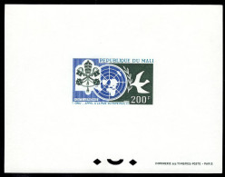 MALI(1966) Papal Arms. UN Emblem. Deluxe Sheet. Pope Paul VI Address To The UN. Scott No C36, Yvert No PA36. - Mali (1959-...)