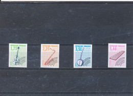 Non Dentelé France 1991 Timbres Préoblitérés Série N° 224 à 227 Instruments De Musique - 1991-2000