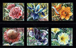 New Zealand 2001 Garden Flowers Set Of 6 Used - Used Stamps