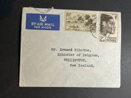 (2 R 34) French Polynesia 1958 ? - Letter Posted To New Zealand Embassy Of Belgium ? - Covers & Documents