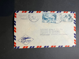 (2 R 34) French Polynesia 1957 - Letter Posted From Belgium Consulate In Papeete To Embassy Of Belgium In New Zealand - Cartas & Documentos