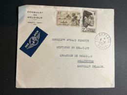 (2 R 34) French Polynesia 1952 - Letter From Belgium Consulate In Papeete To Embassy Of Belgium In New Zealand (15x13cm) - Lettres & Documents